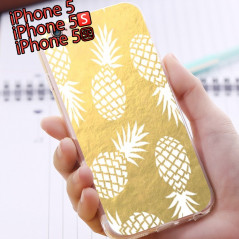 Coque silicone gel ANANAS Apple iPhone 5/5S/SE