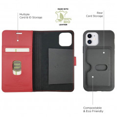 Etui Coque 2-en-1 Uunique Nutrisiti BIO Apple iPhone 11 Rouge (Noir)
