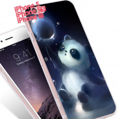 Coque silicone gel PANDA Apple iPhone 5/5S/SE