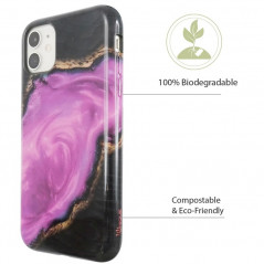 Coque rigide Uunique Nutrisiti BIO LAKE SHINE Apple iPhone 11 Rose