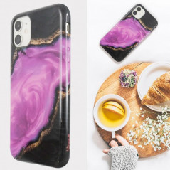 Coque rigide Uunique Nutrisiti BIO LAKE SHINE Apple iPhone 11 Rose